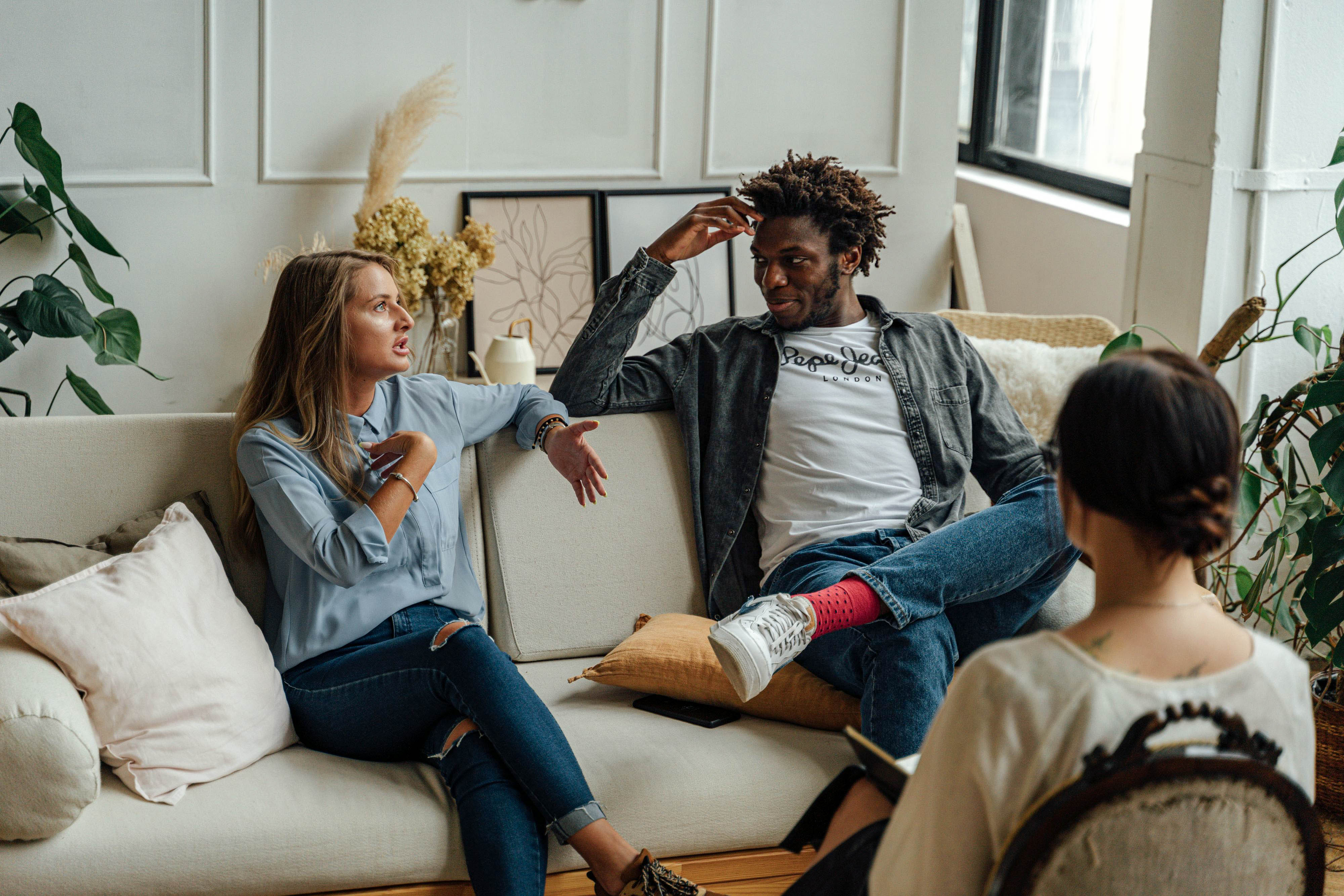 Therapy session with professionals